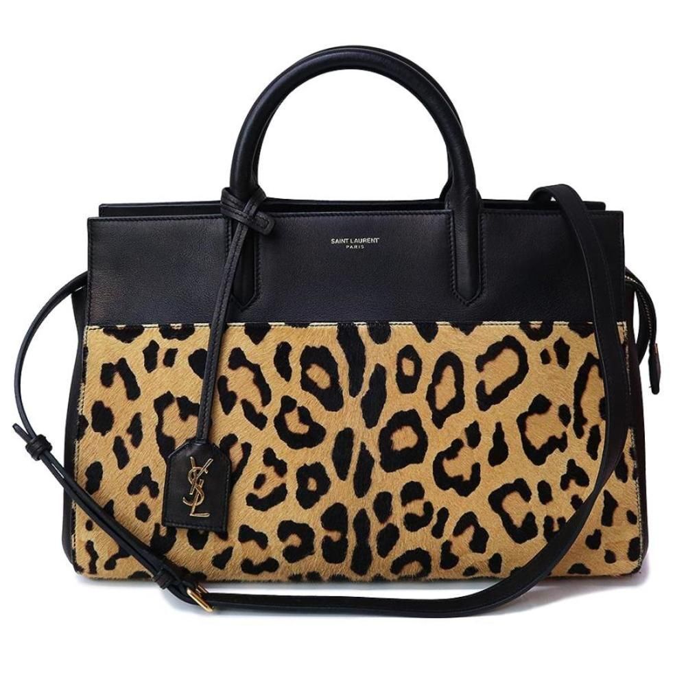 Saint Laurent Paris Cover Rive Gauche 2WAY Shoulder Bag Handbag Calfskin Leather